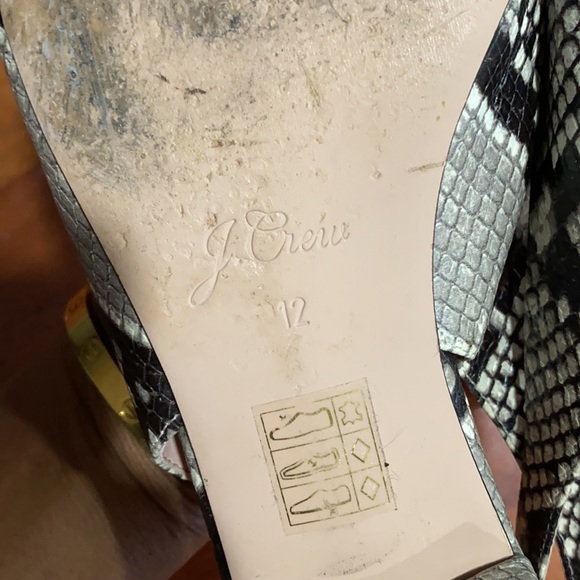 J Crew Pointed Snake Flats Slingbacks - Picture 6 of 6